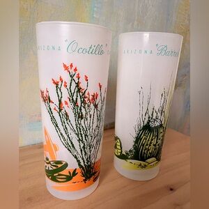 Vintage Blakely Oil Arizona Cactus Glassware